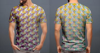 Peces alados morado amarillo