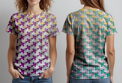 Peces alados morado amarillo