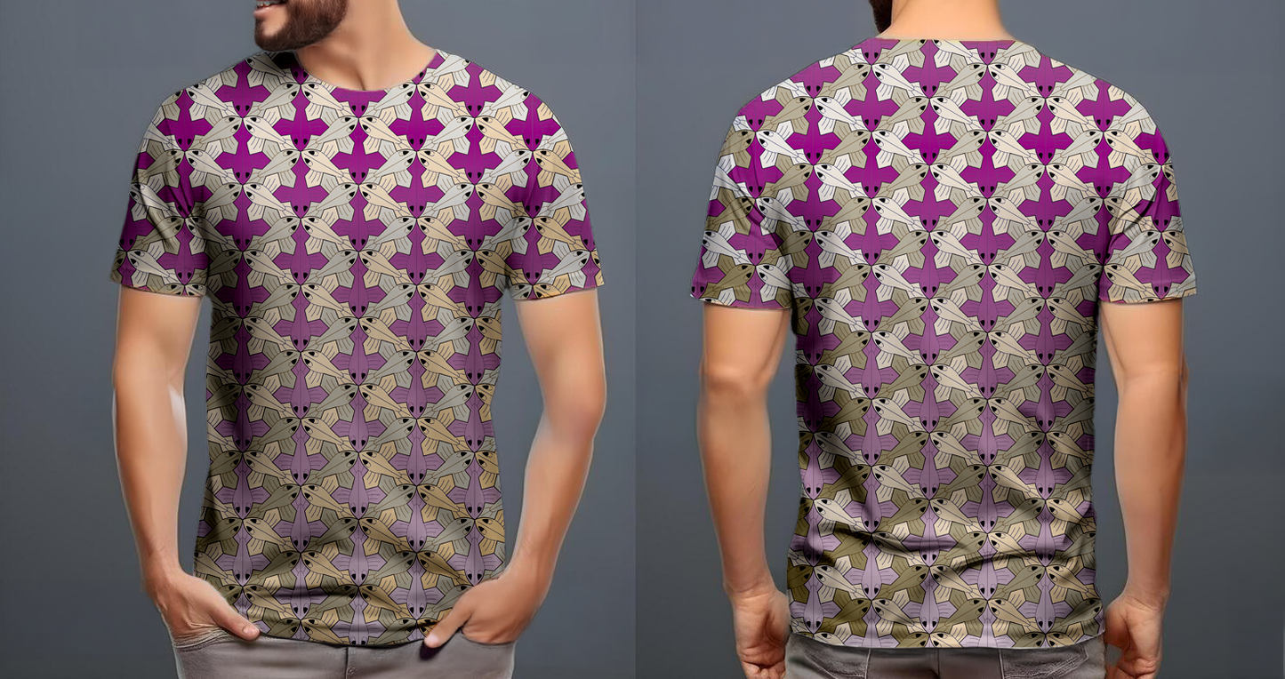 Peces alados morado cafe