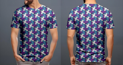 Peces alados morado celeste