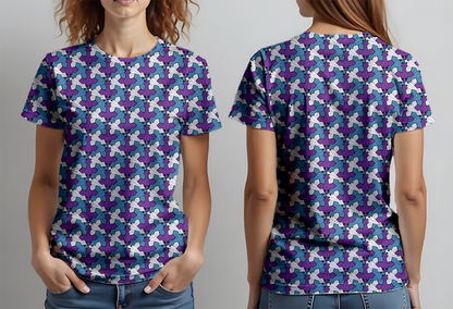 Peces alados morado celeste