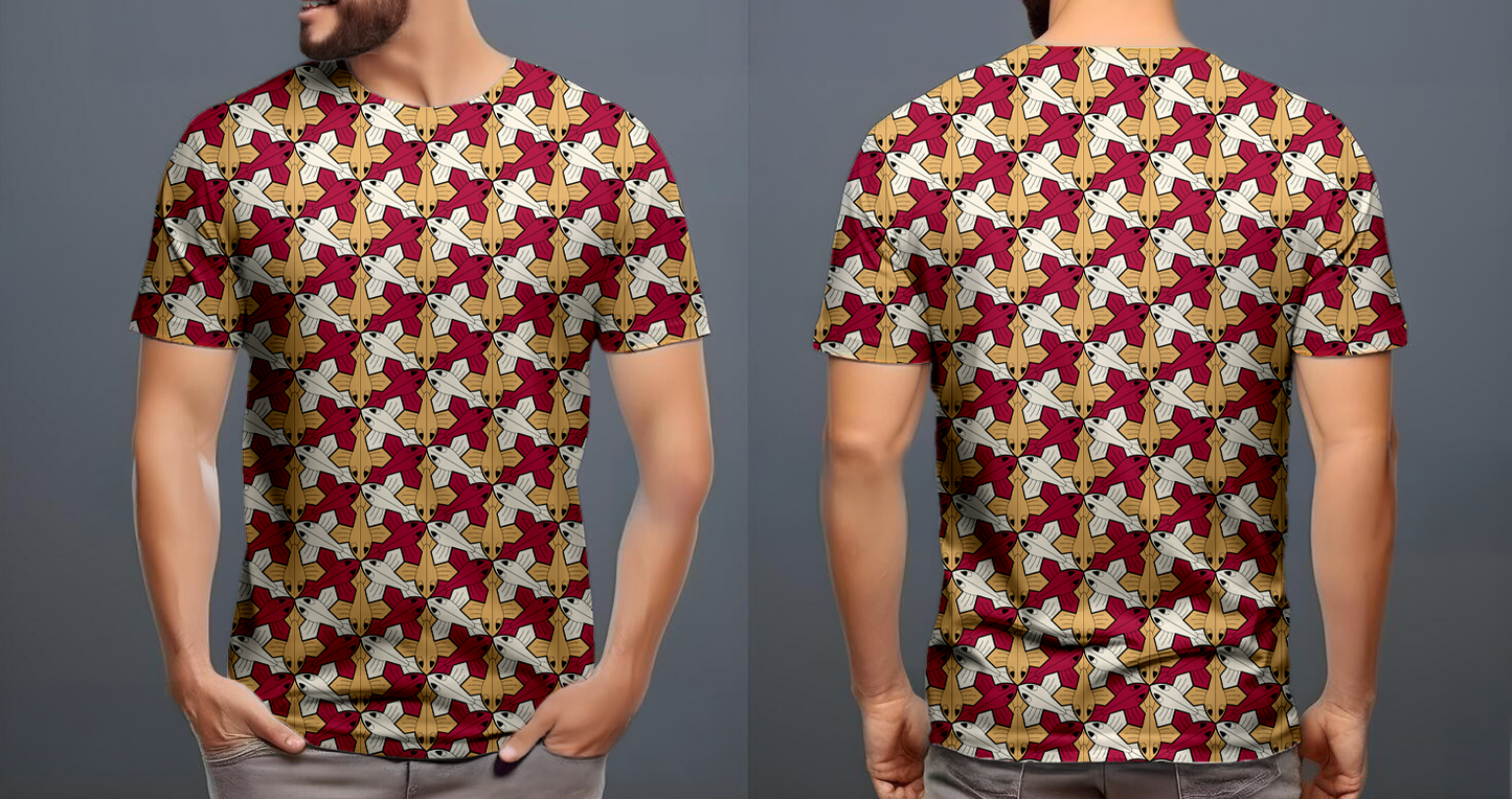 Peces alados rojo naranja