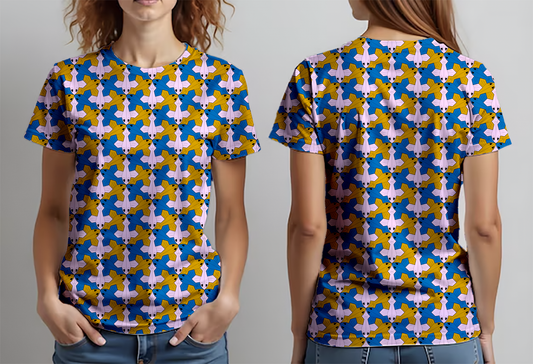 Peces alados naranja azul