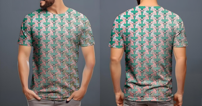 Peces alados rosa turquesa