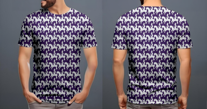 Caballeros morado blanco