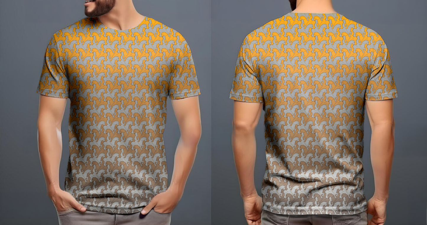 Caballeros gris naranja