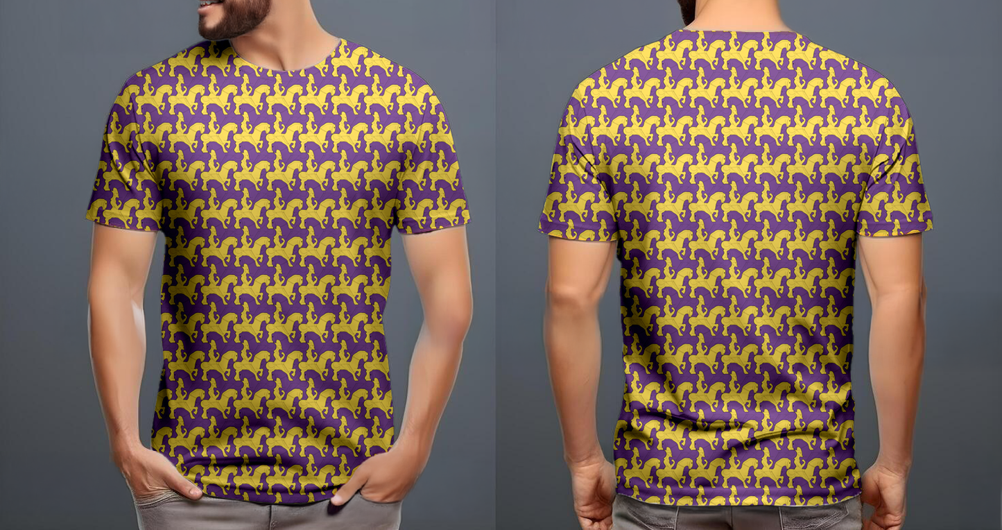 Caballeros morado naranja