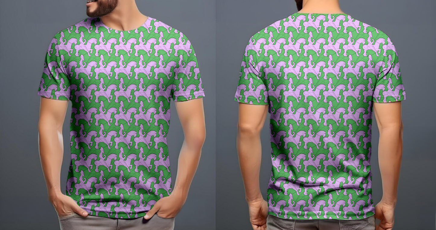 Caballeros rosa verde