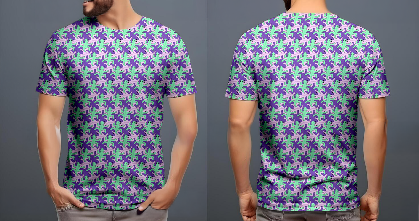 Lagartos morado verde