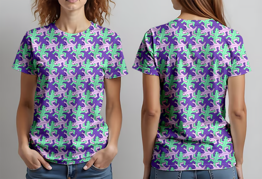 Lagartos morado verde