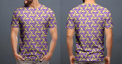 Peces morado amarillo