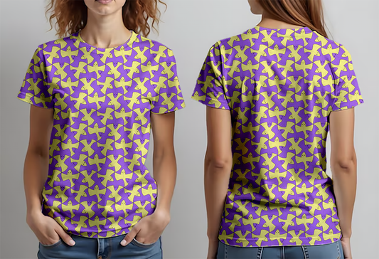 Peces morado amarillo