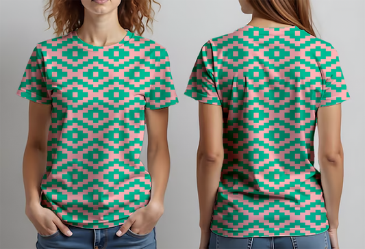 Patron Mapu rosa turquesa