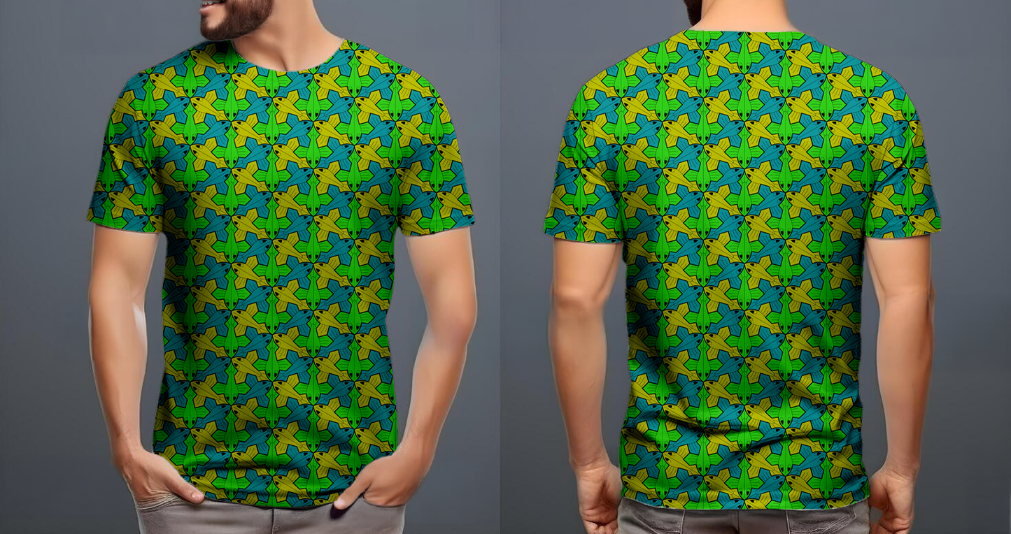 Peces alados verde amarillo