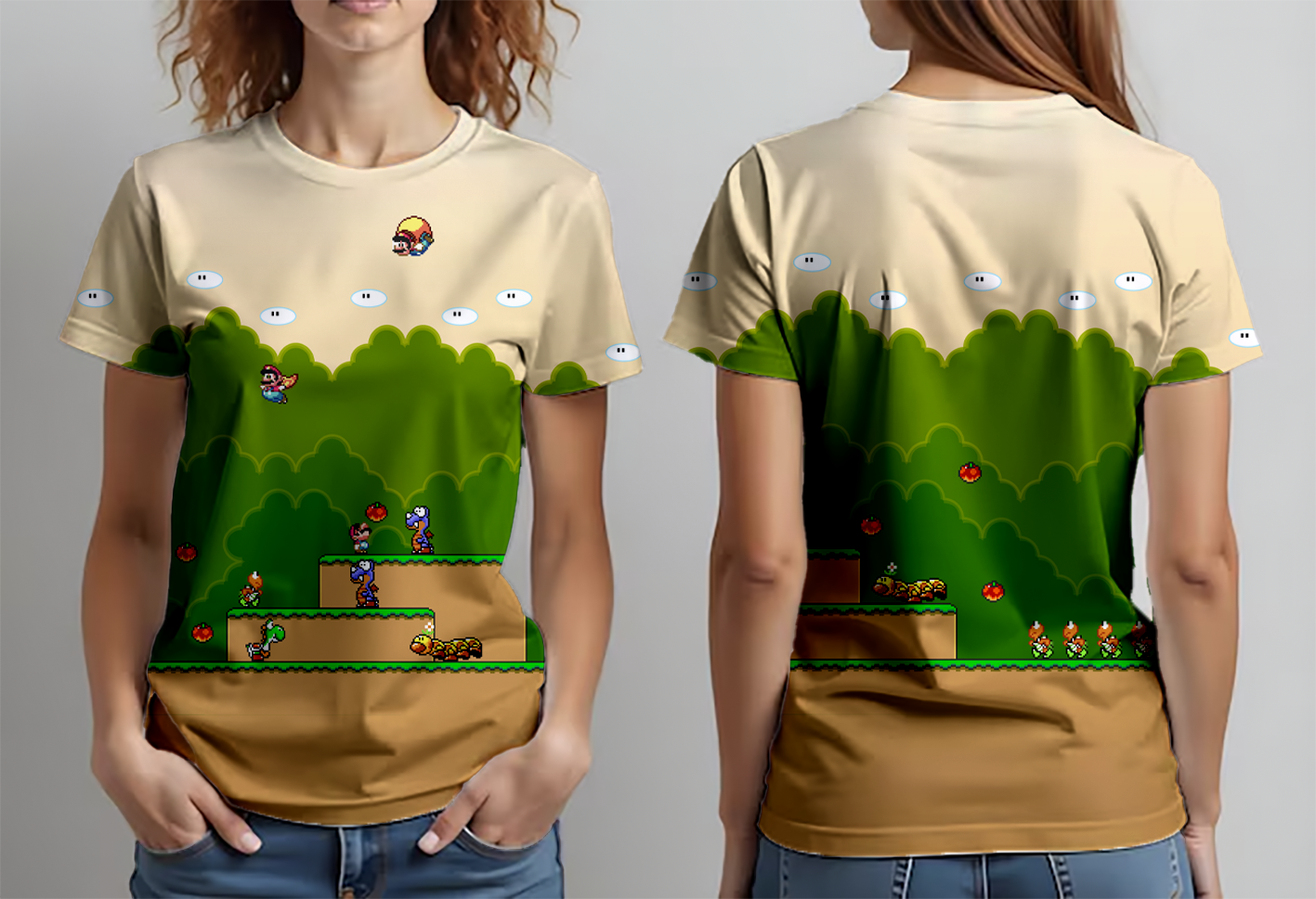 Yoshi island stage - Super Mario Bros.