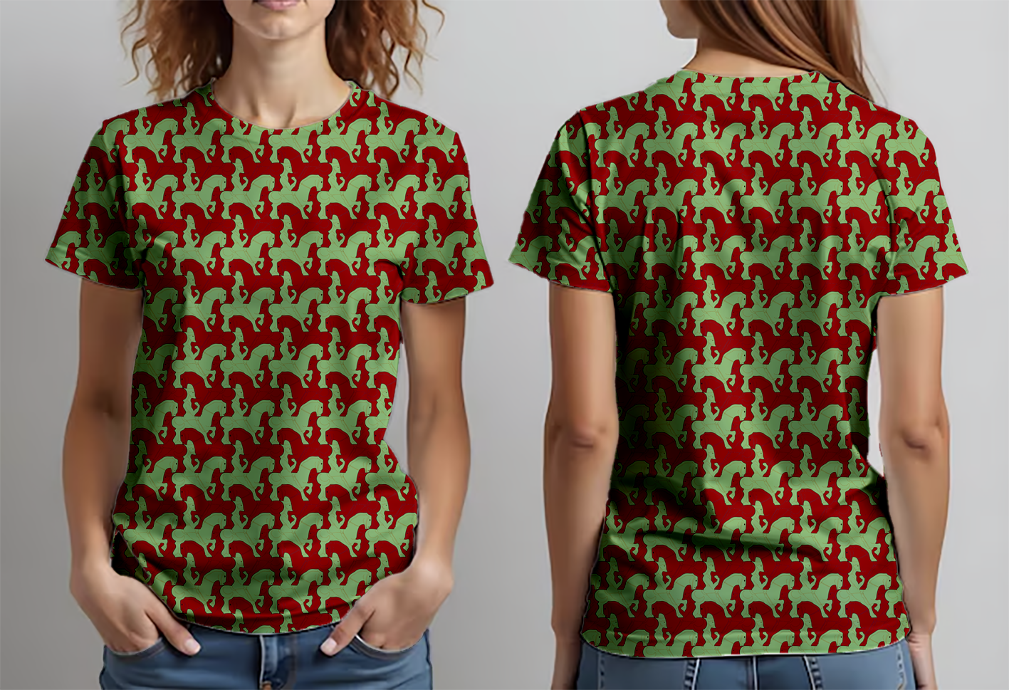 Caballeros verde rojo