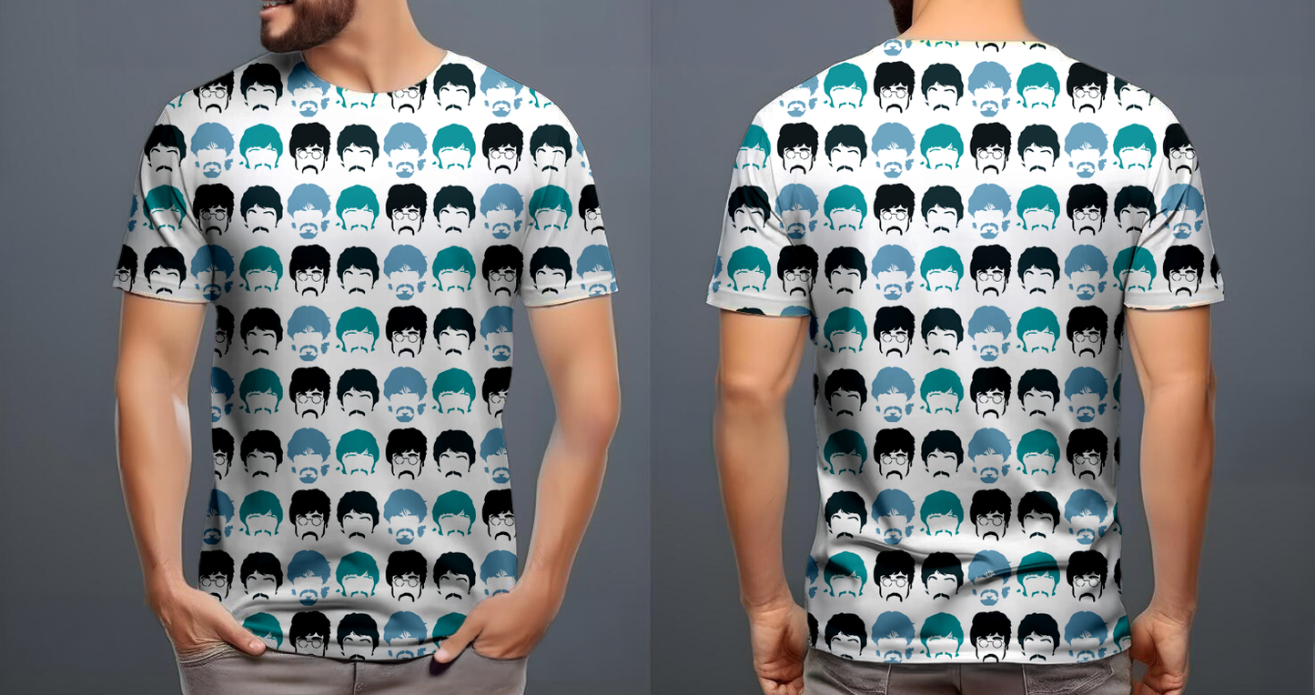 The Beatles negro azul gris celeste