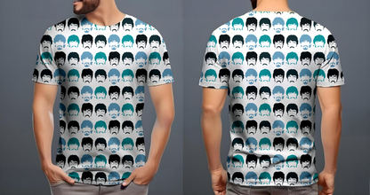 The Beatles negro azul gris celeste