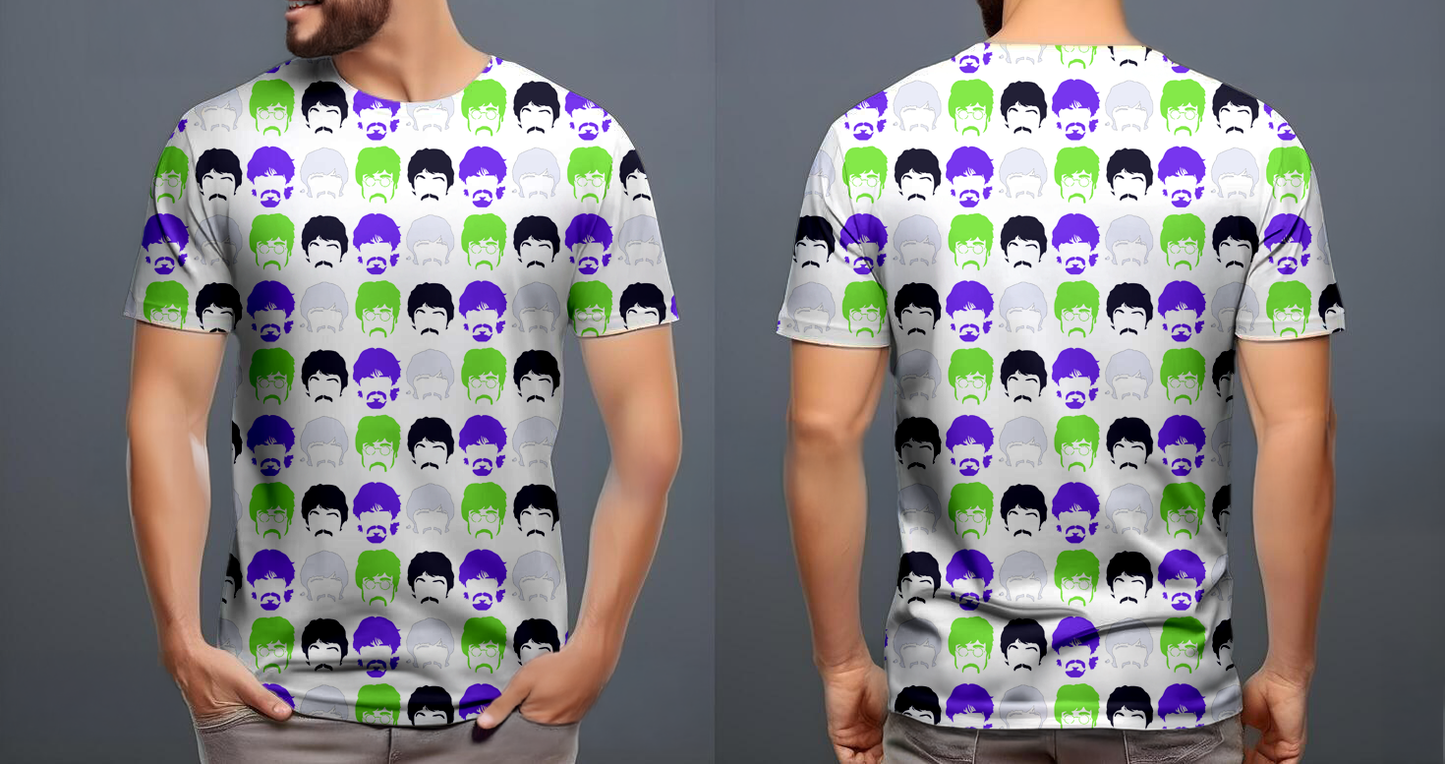 The Beatles verde negro morado blanco