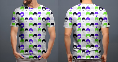 The Beatles verde negro morado blanco