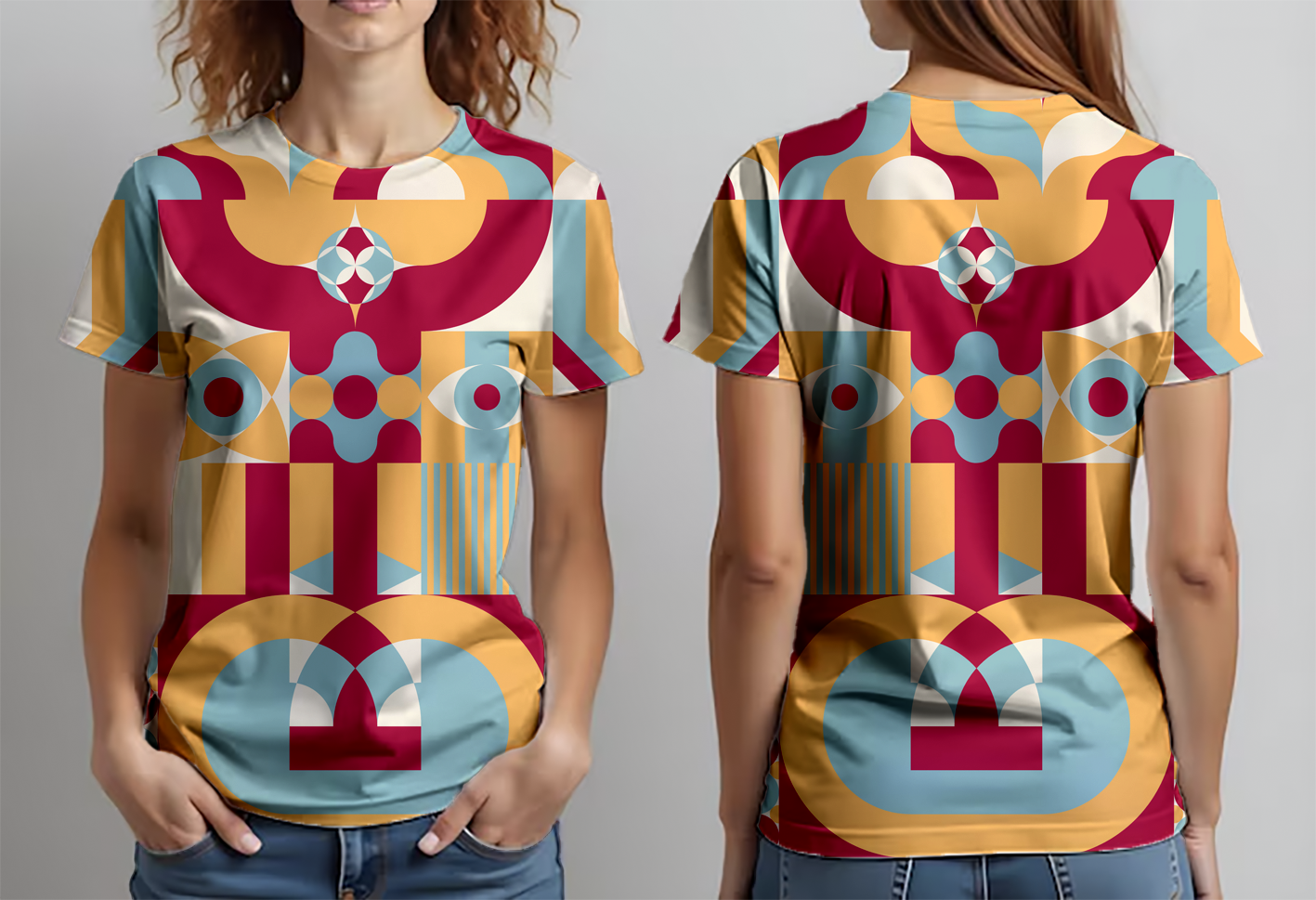 Máscara rosa celeste blanco