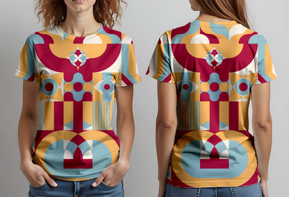 Máscara rosa celeste blanco