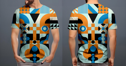 Máscara negro naranja azul