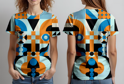 Máscara negro naranja azul